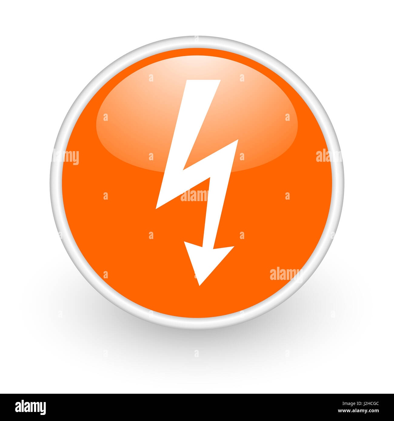 Lightning bolt icon on yellow hi-res stock photography and images - Alamy