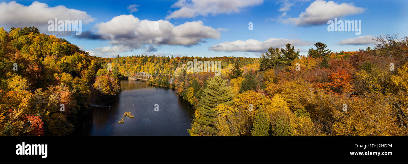 Fall Color Dead River Marquette county in the Upper Peninsula, Michigan (Large format sizes available) Stock Photo