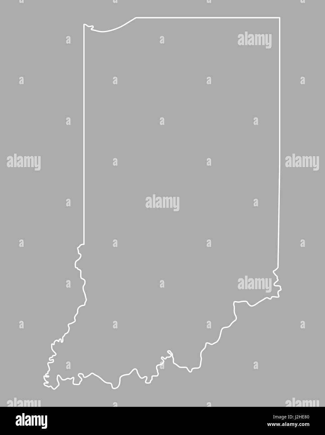 Map of Indiana Stock Photo Alamy