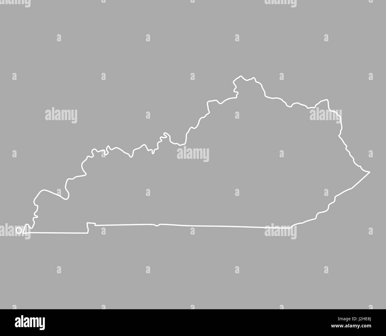 Map of Kentucky Stock Photo - Alamy