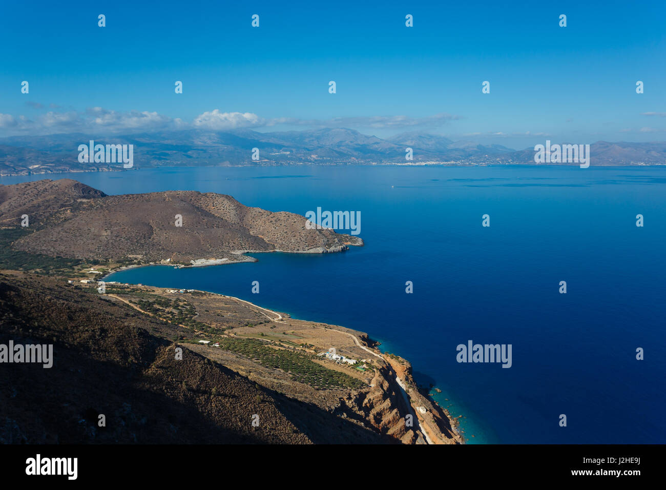 View of a seascape from aerial point of Crete, Greece Stock Photo - Alamy