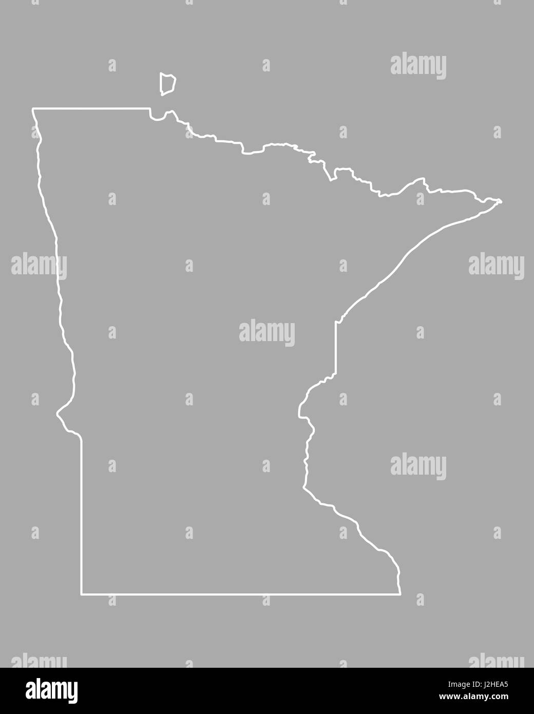Map of Minnesota Stock Photo Alamy