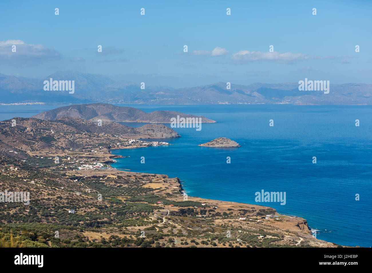 View of a seascape from aerial point of Crete, Greece Stock Photo - Alamy