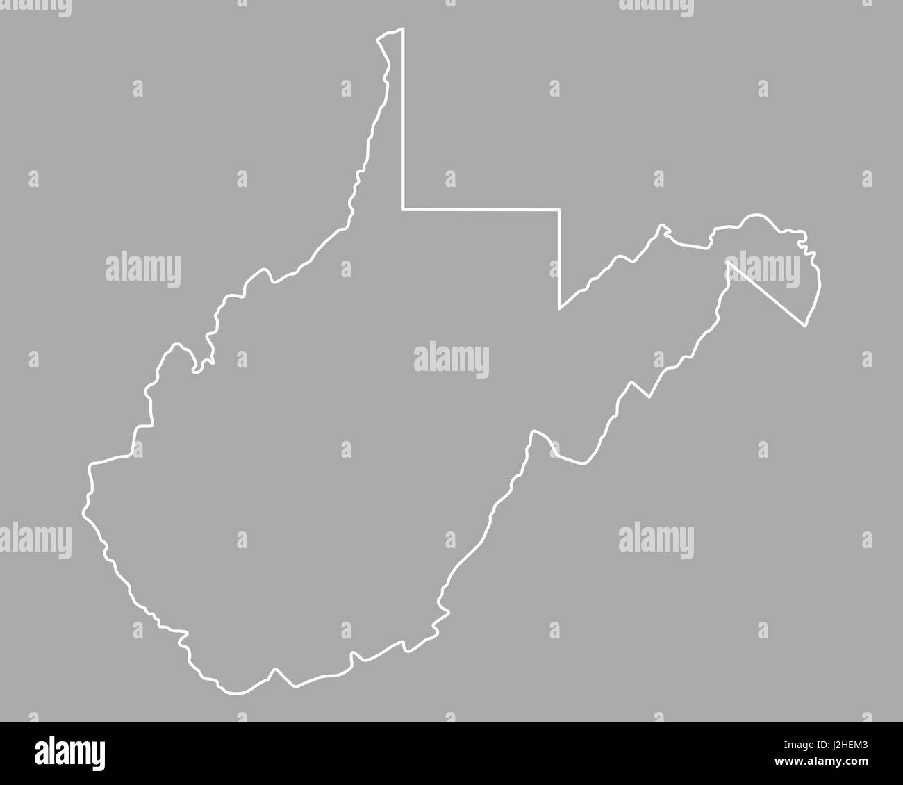 Map of West Virginia Stock Photo Alamy