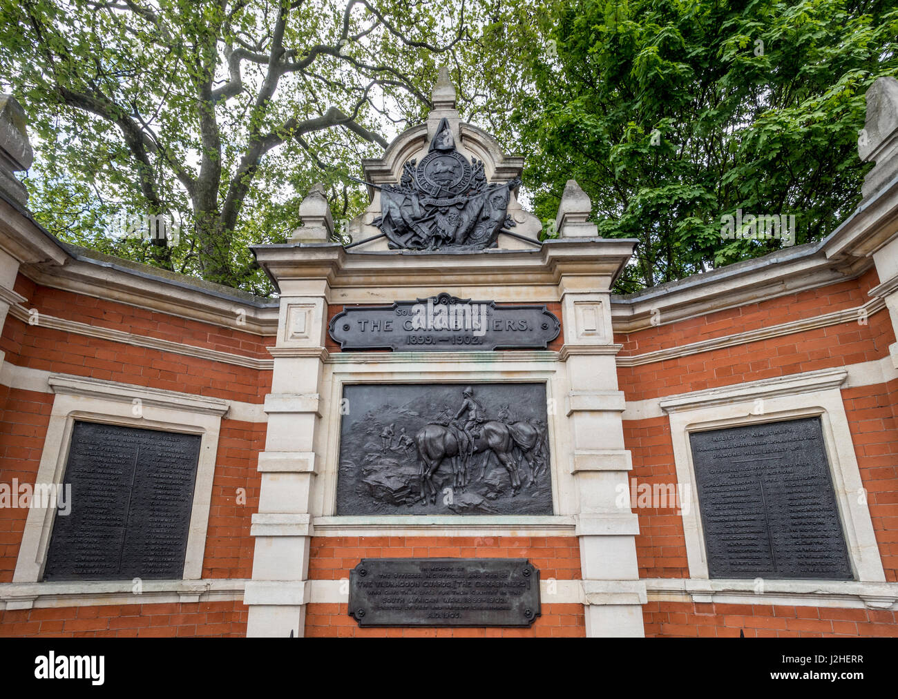 The 6th Dragoon Guards (Carabiniers) memorial, Chelsea Bridge Road, London, UK. Stock Photo