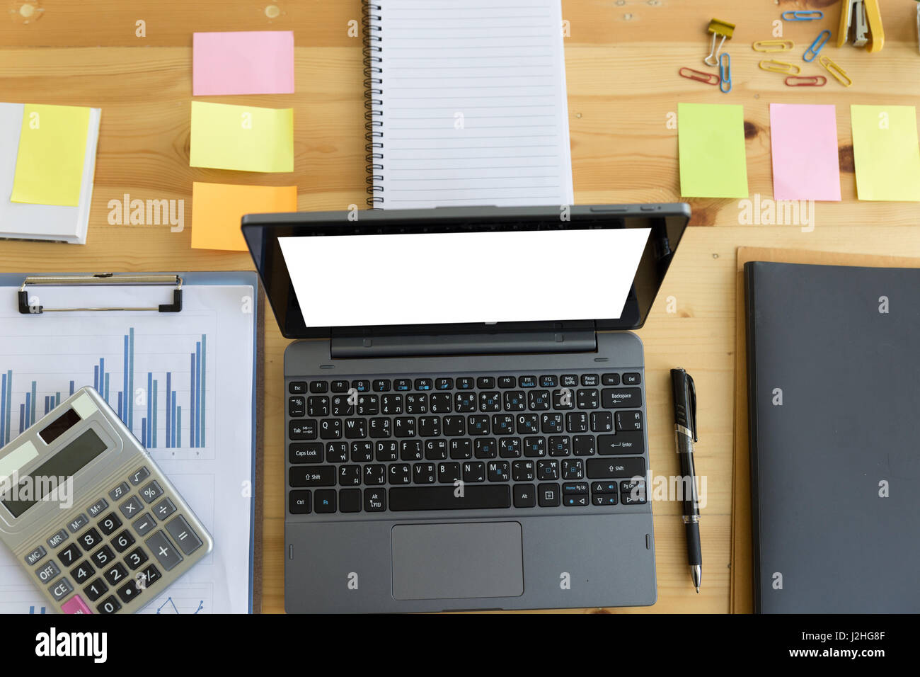 Table Notes Pc Office table with notepad hi-res stock photography and images - Alamy