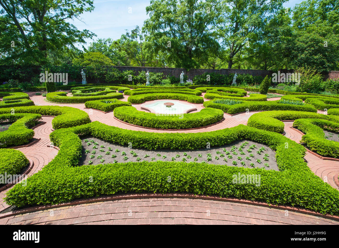 Gardens at the Tryon Palace, New Bern, North Carolina, USA Stock Photo