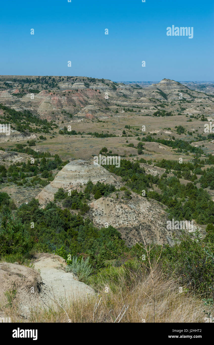 The northern part of the Roosevelt National Park, North Dakota, USA Stock Photo