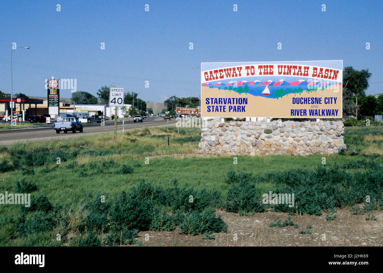 Tourism sign visitors to the scenic homelands of the Ute
