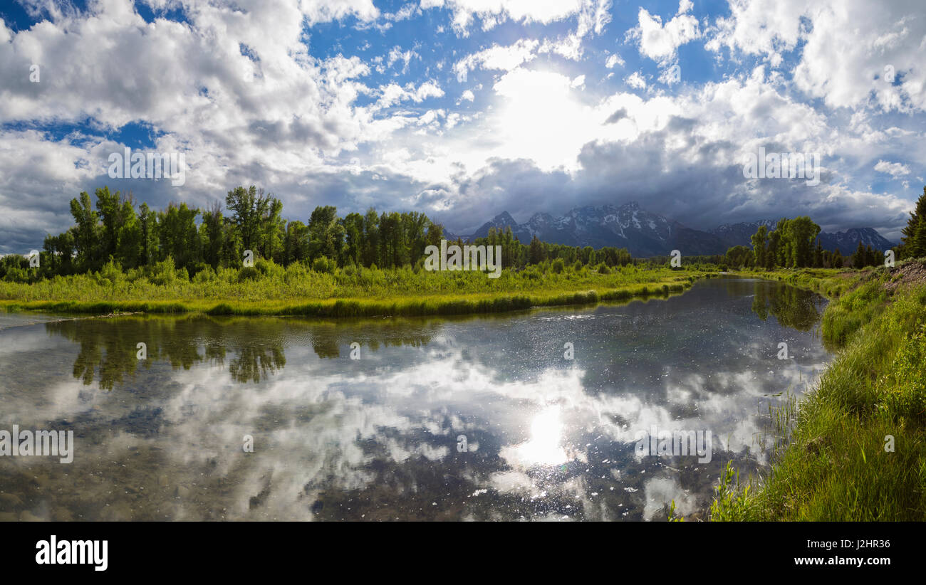 River, Grand Teton National Park, Wyoming, USA (Large format sizes available) Stock Photo