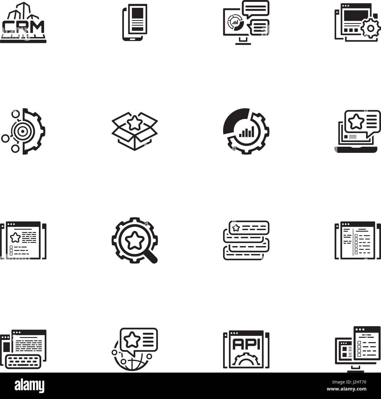 Set of Business and Marketing Flat icons Stock Vector Image & Art - Alamy