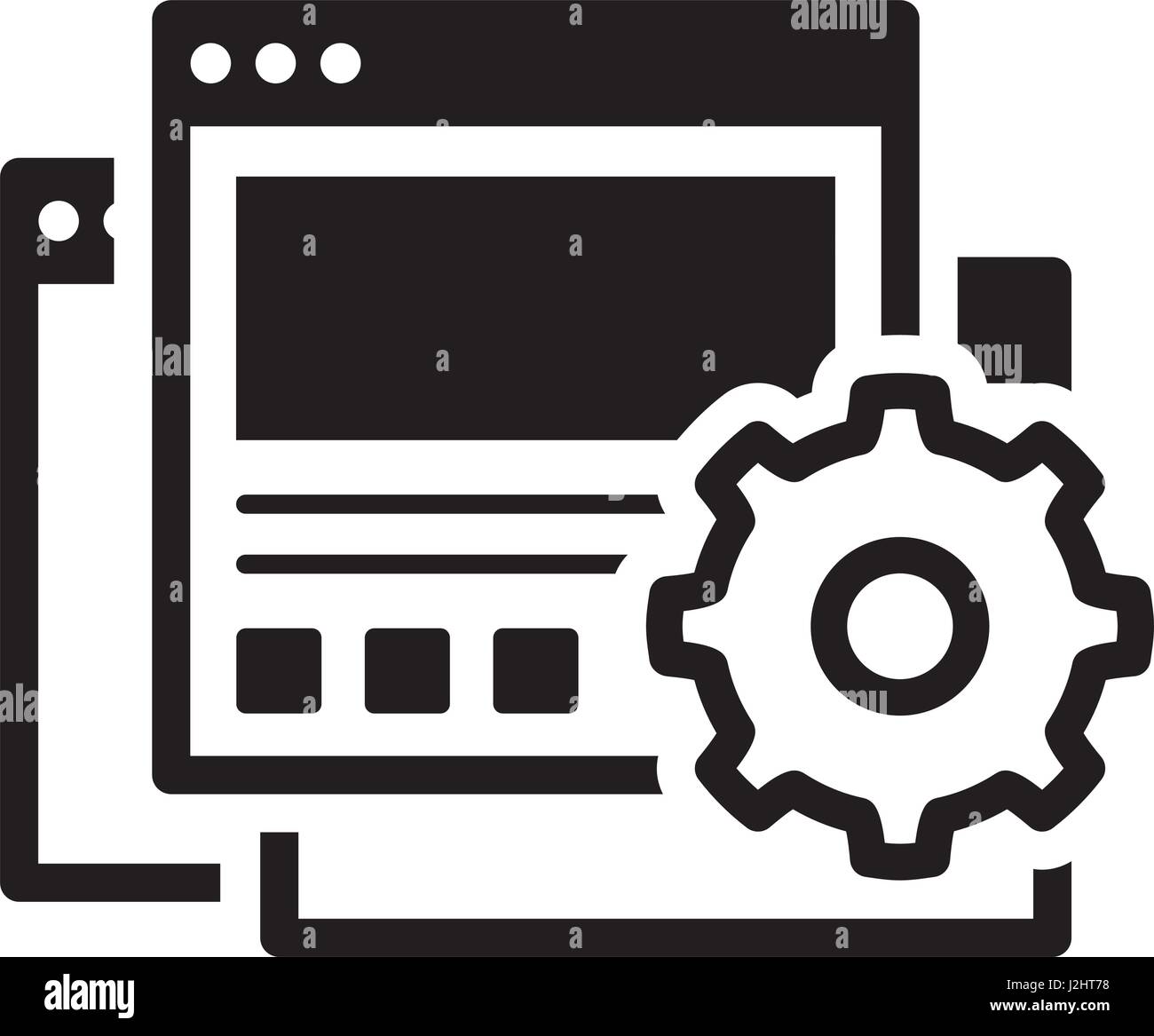Landing Page Generator Icon. Flat Design Stock Vector Image & Art - Alamy