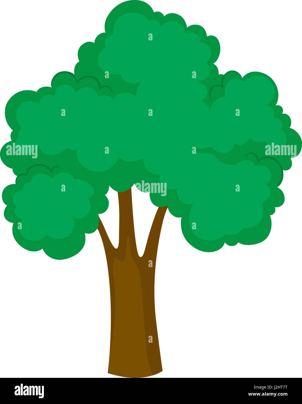 Big tree on white background illustration Stock Vector Image &amp; Art - Alamy