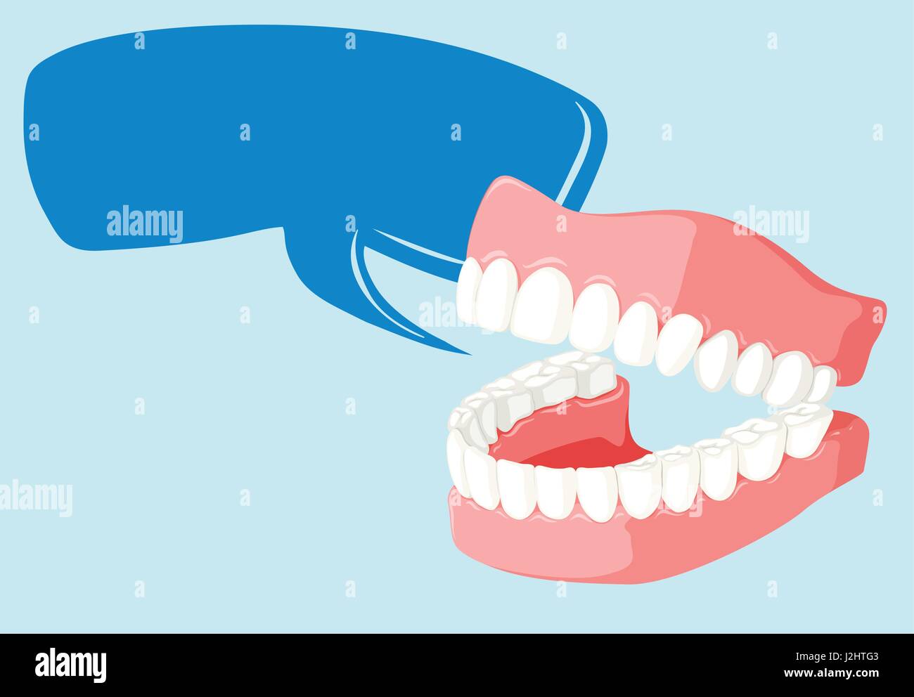 Speech bubble template with clean teeth illustration Stock Vector Image