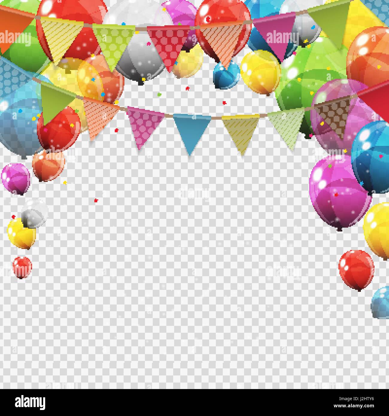 Group of Colour Glossy Helium Balloons with Blank Page Isolated Stock ...