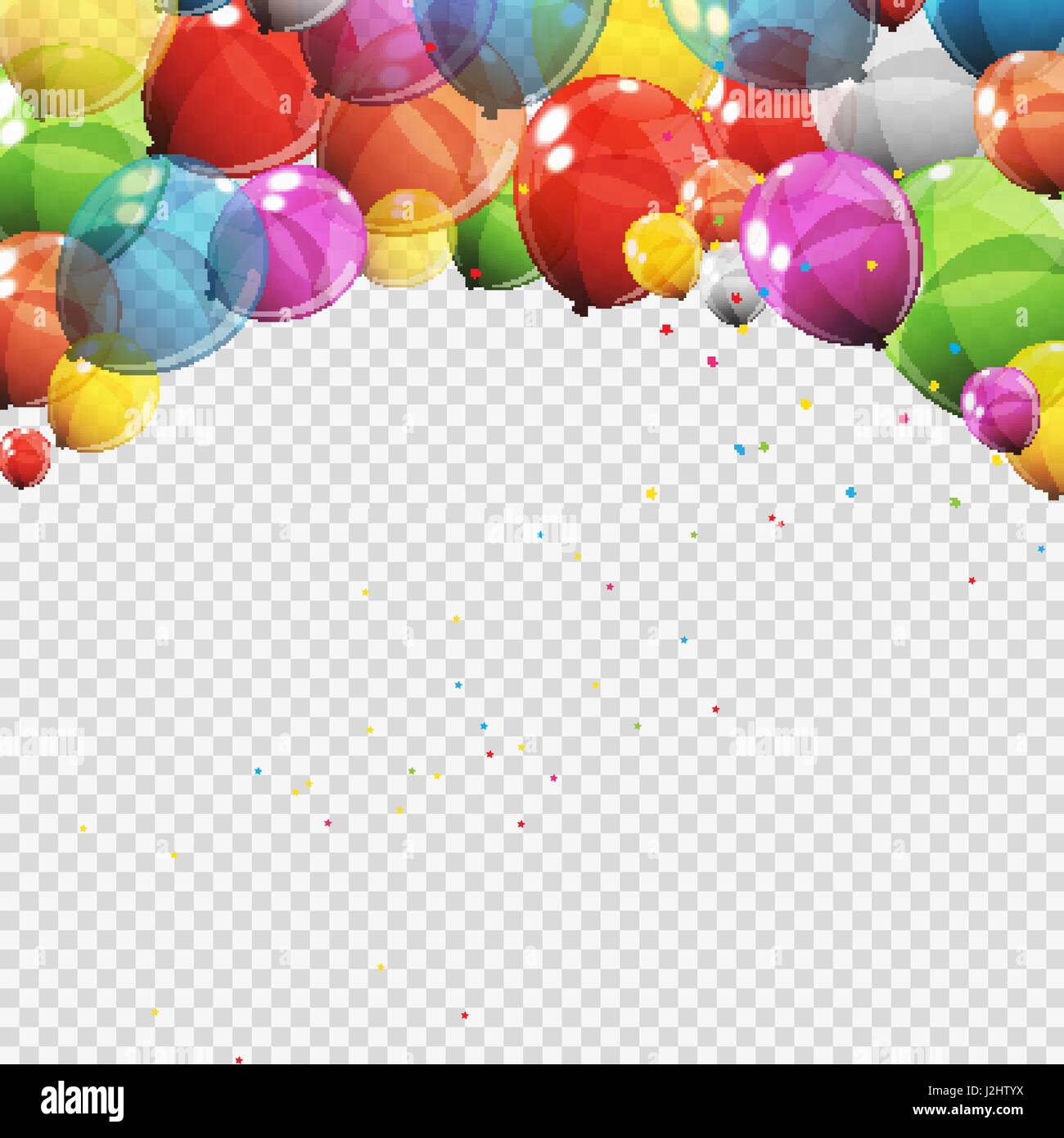 Group of Colour Glossy Helium Balloons with Blank Page Isolated Stock ...