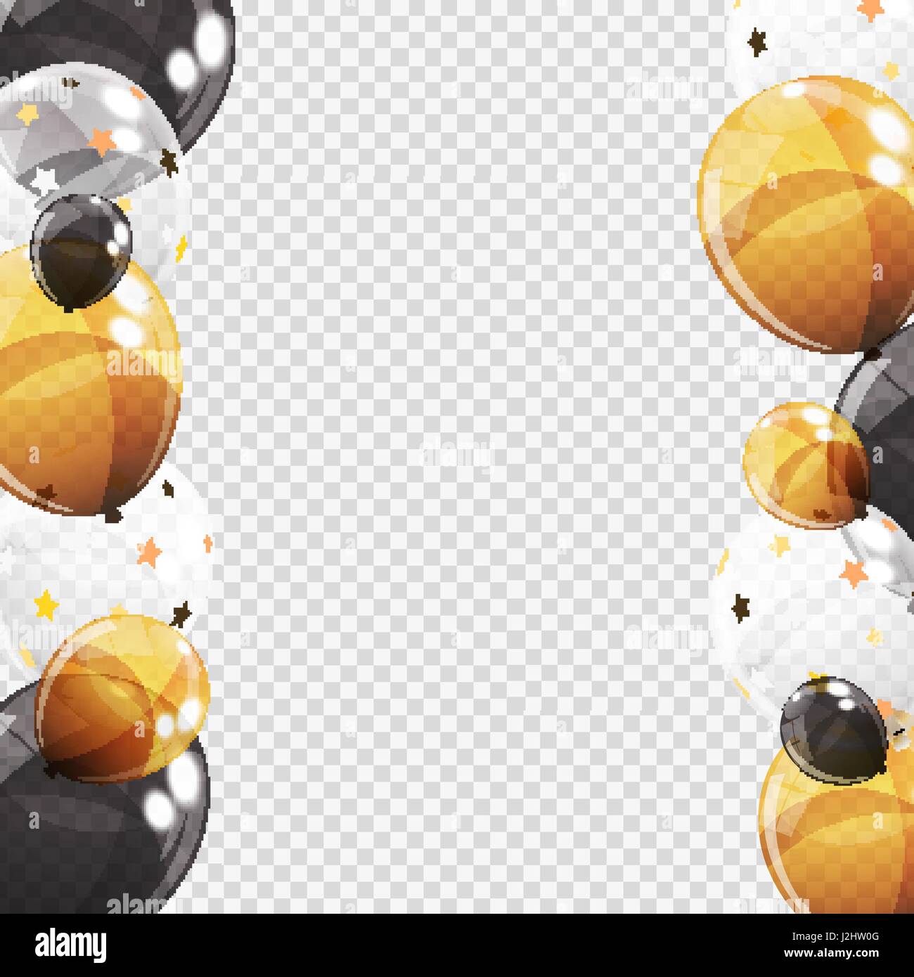 Group of Colour Glossy Helium Balloons with Blank Page Isolated Stock ...