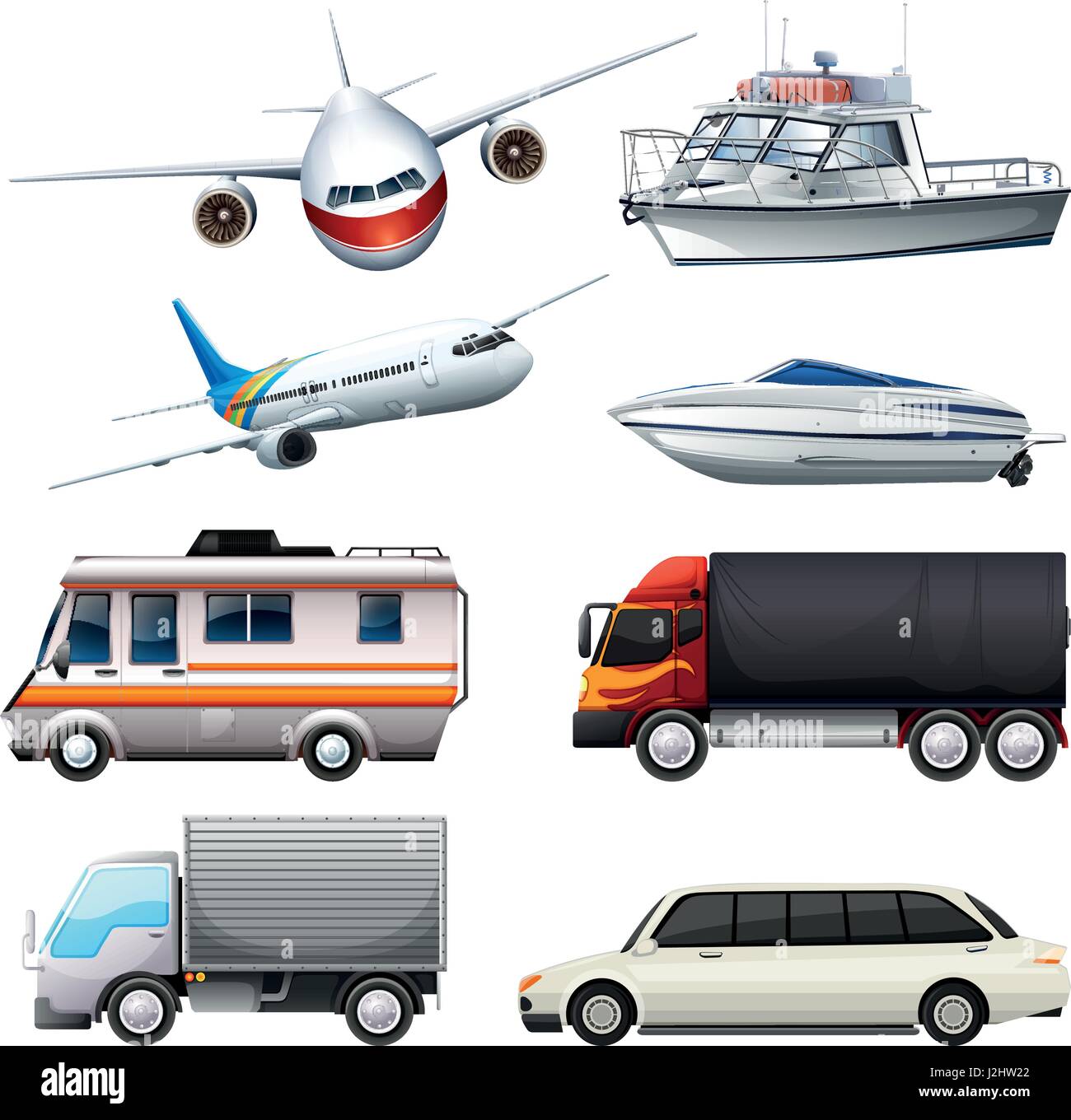 Different types of vehicles illustration Stock Vector Image & Art - Alamy