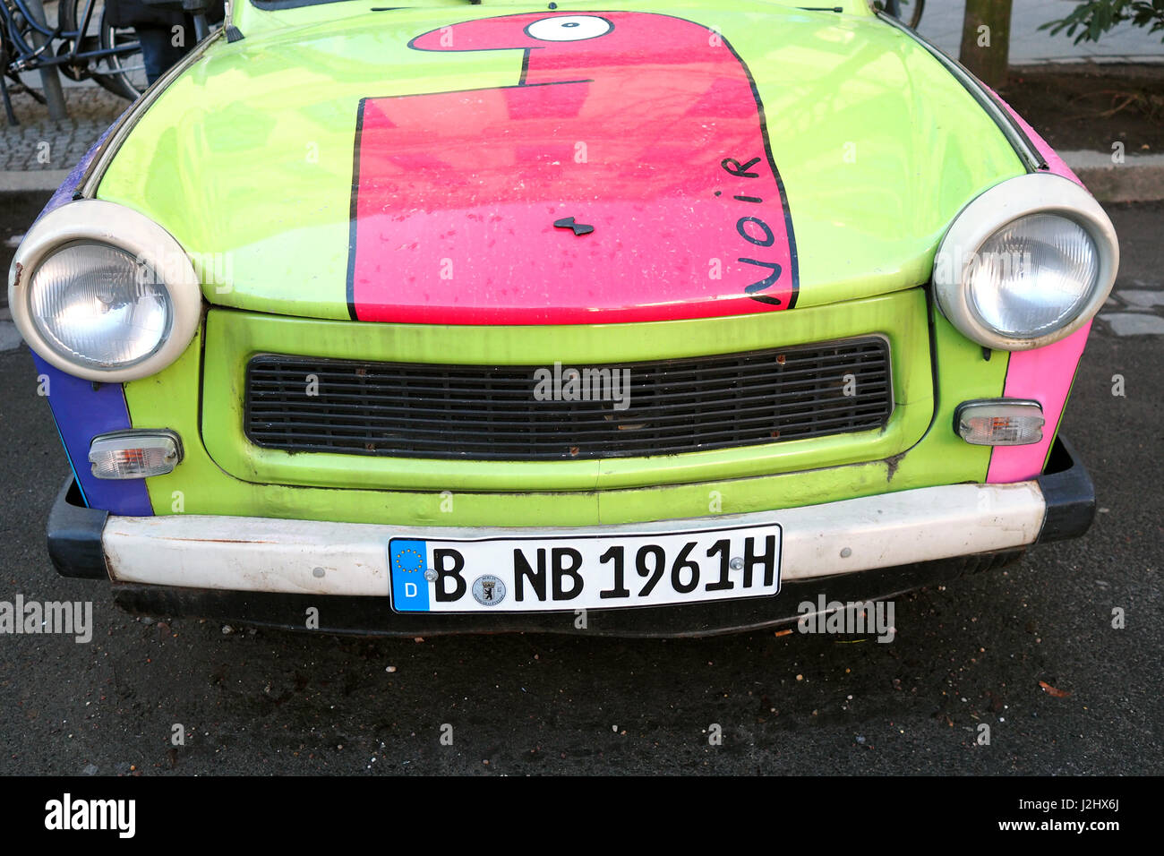 coloured Trabant,the most popular car in East Germany Stock Photo Alamy