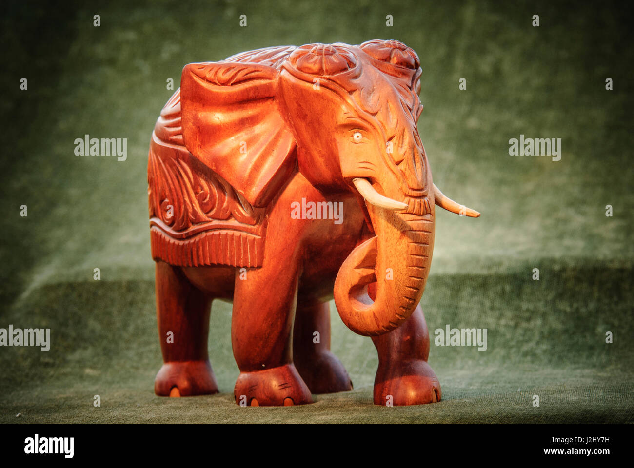 Carved wooden elephant from Thailand Stock Photo Alamy