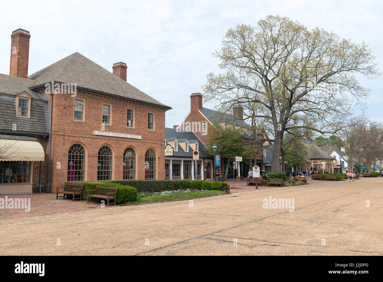 USA, Virginia, Williamsburg, Merchants Square (Large format sizes available) Stock Photo