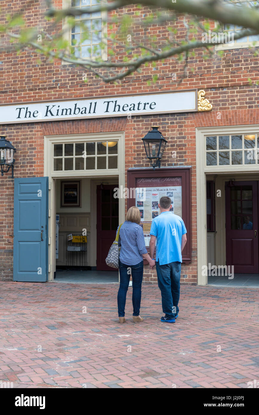 USA, Virginia, Williamsburg, Colonial Williamsburg, The Kimball Theatre