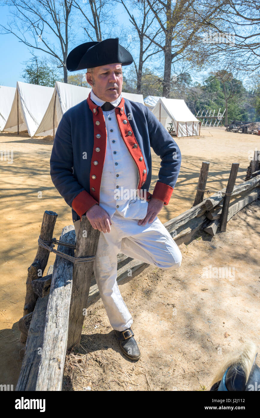 USA, Virginia, Yorktown Victory Center, Continental Army encampment