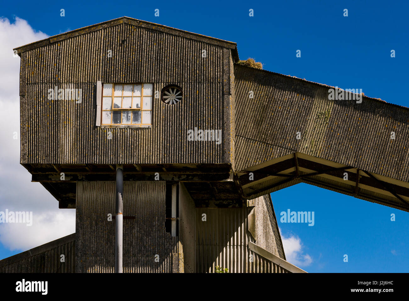 Section of a China clay industrial production facility in Cornwalls, Par Stock Photo