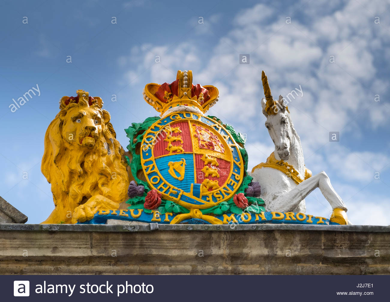Coat Of Arms Lion And Unicorn High Resolution Stock Photography and