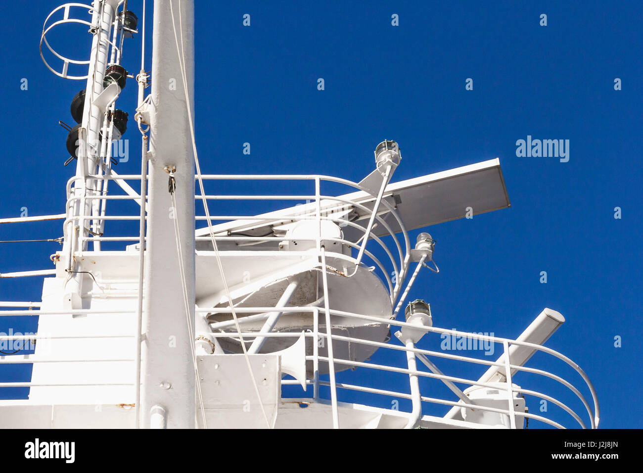 The superstructures an seagoing vessel Stock Photo