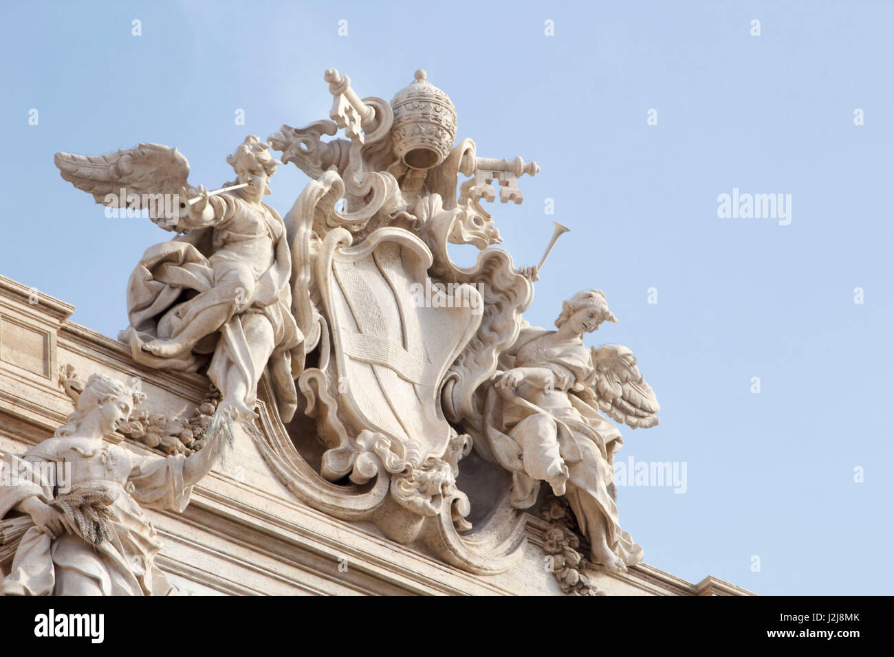 A statue over a door entrance in Verona, Italy Stock Photo