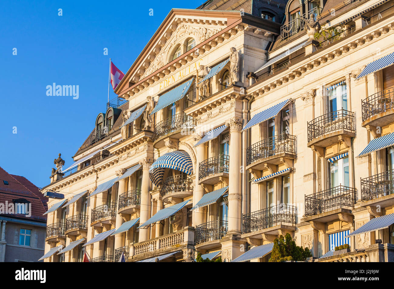 Switzerland, canton Zurich, Zurich, hotel Eden au Lac, five-star hotel Stock Photo