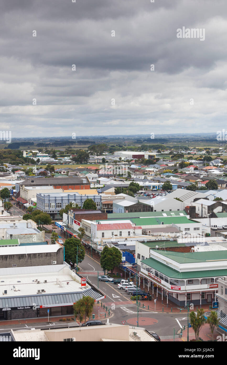 New Zealand, North Island, Hawera, elevated town view Stock Photo Alamy