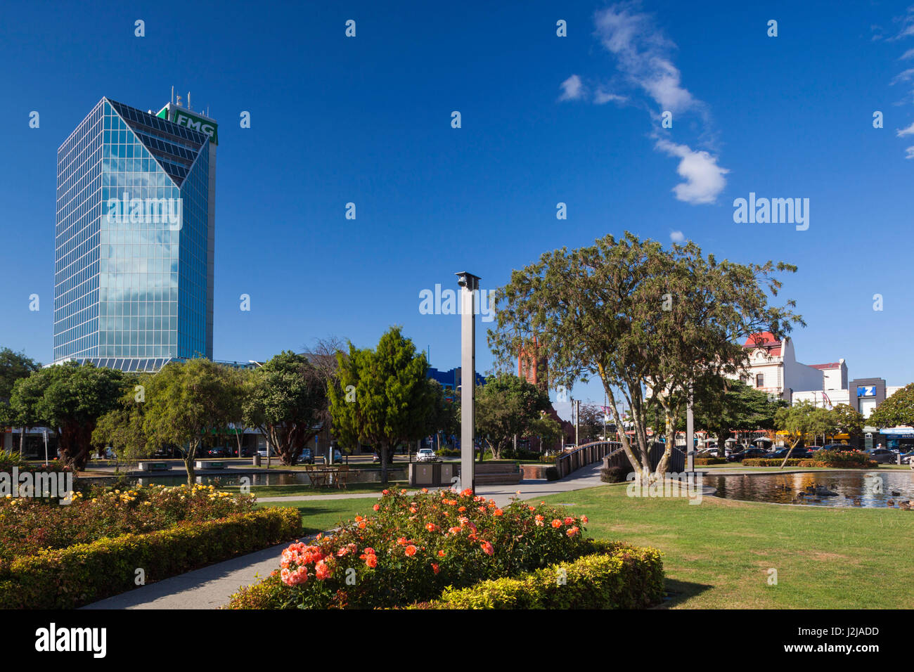 New Zealand, North Island, Palmerston North, The Square, central park Stock Photo