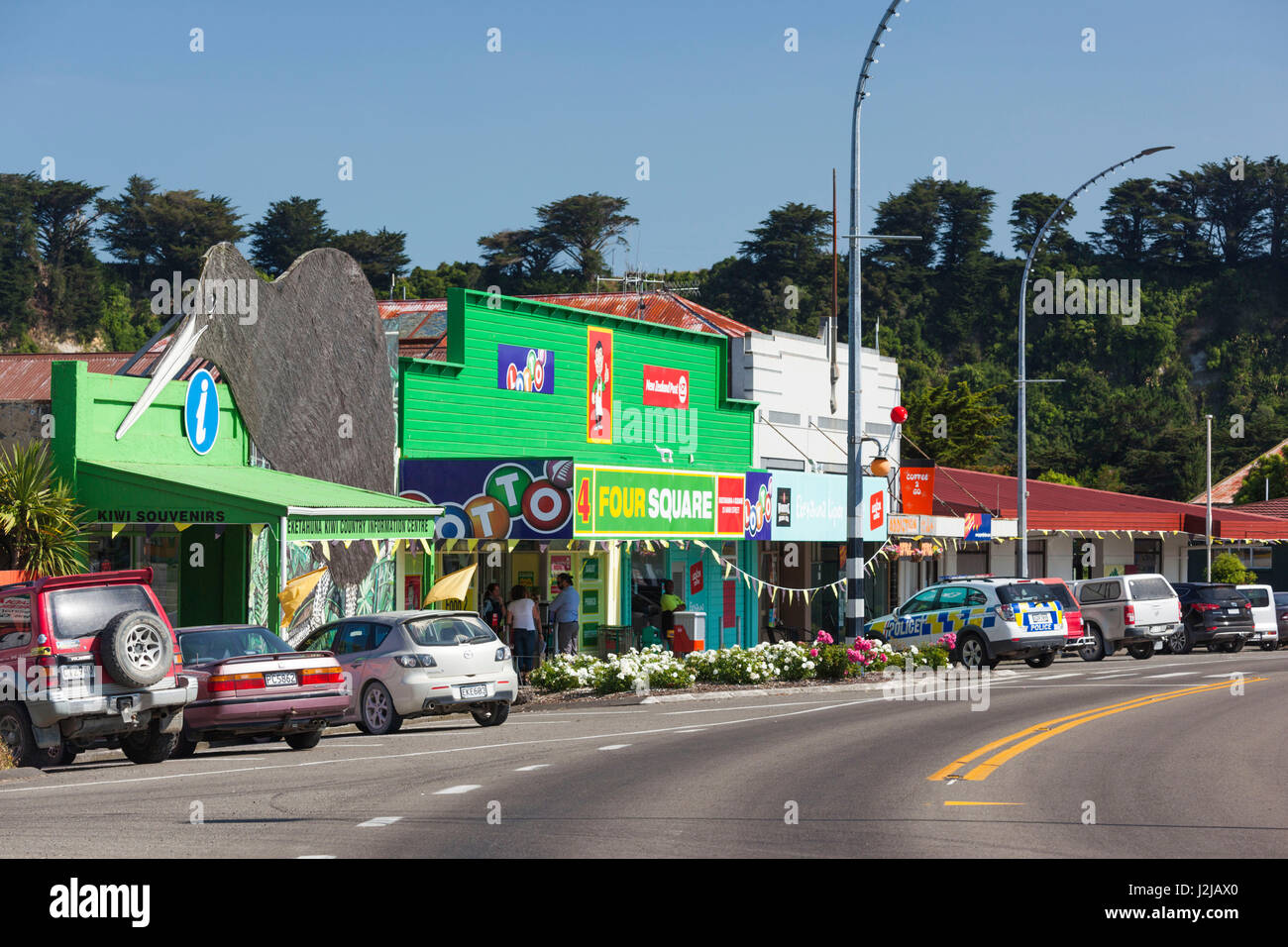 New Zealand, North Island, Eketahuna, town view along Highway 2 Stock