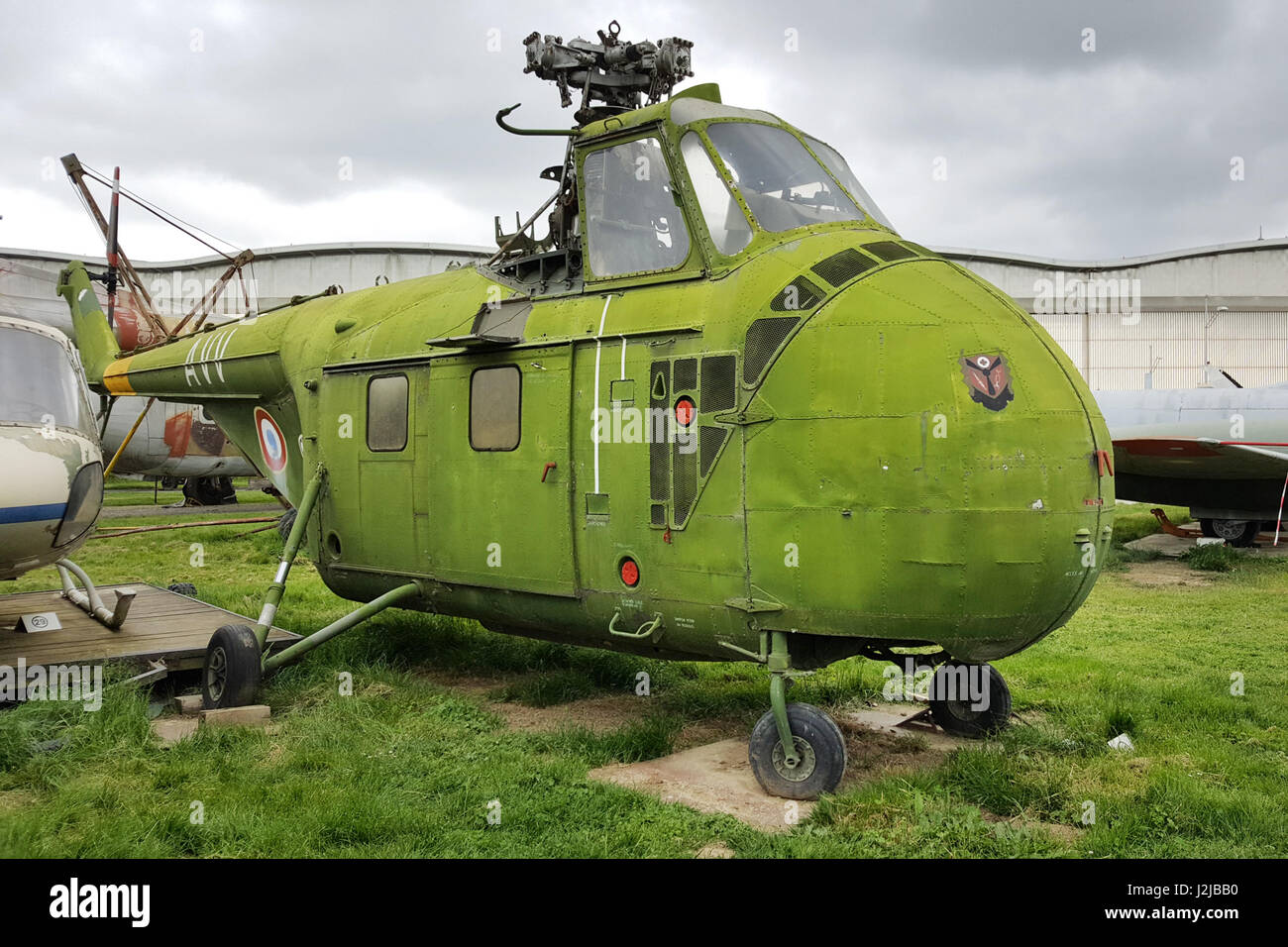 Sikorsky H-19 exhibited by the association of the Ailes Anciennes de Toulouse in Blagnac, France. Stock Photo