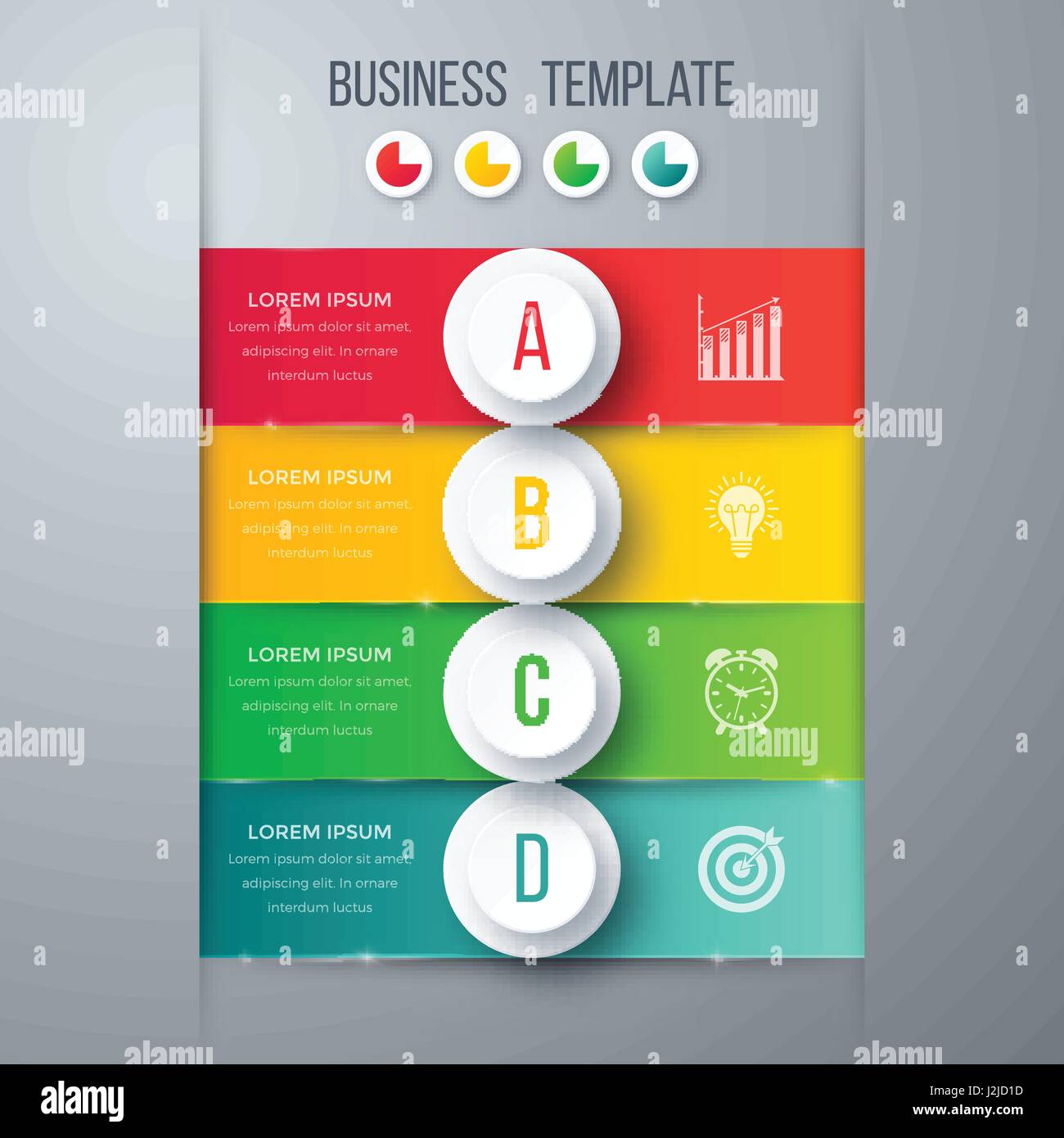Infographics template four options with circle Stock Vector Image & Art ...