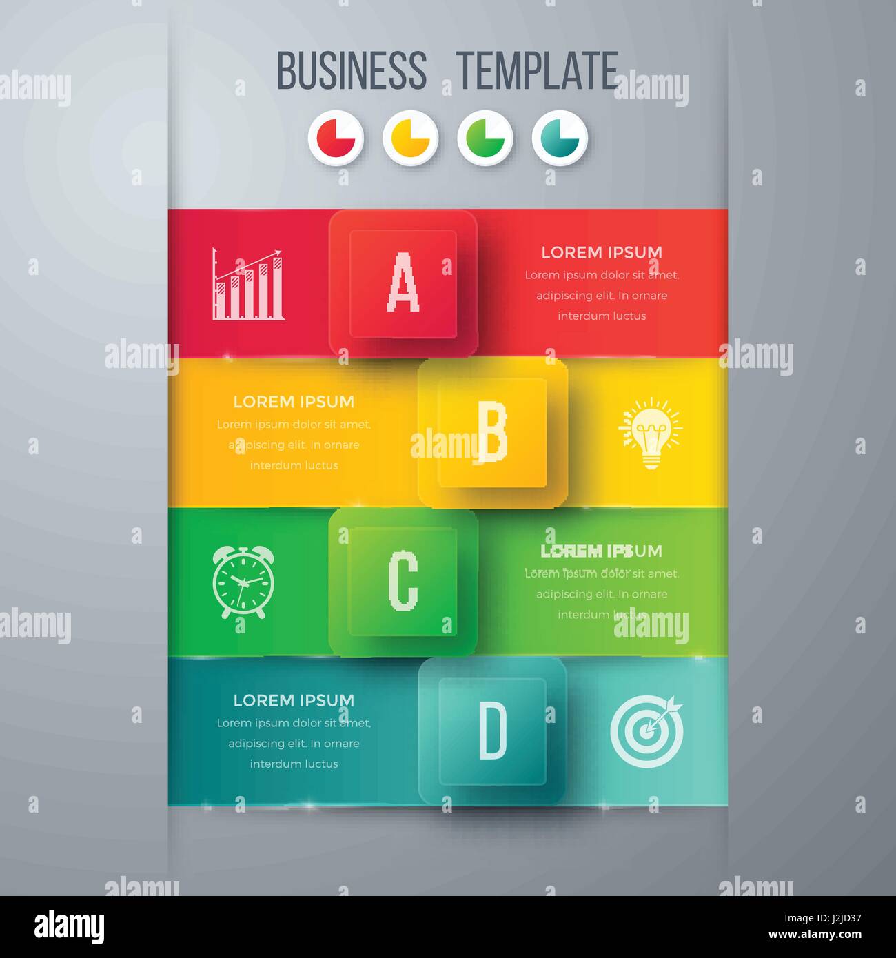 Infographics template four options with square Stock Vector Image & Art ...