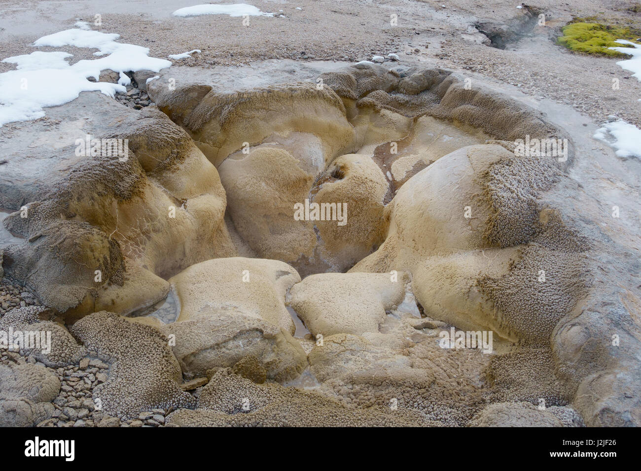 Shell Spring, Biscuit geyser basin, Upper Geysir Basin, fumarole, geothermal activity, volcanic feature, hot spring, Yellowstone National Park, Wyomin Stock Photo