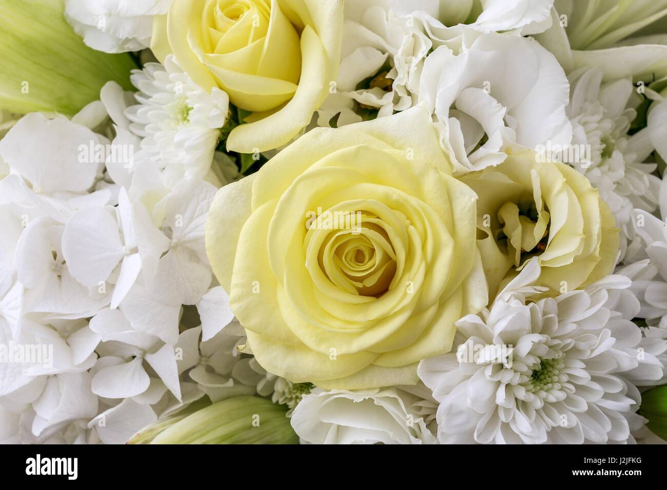 Luxurious floral arrangement with lilies, roses, eustoma, chrysanthemum