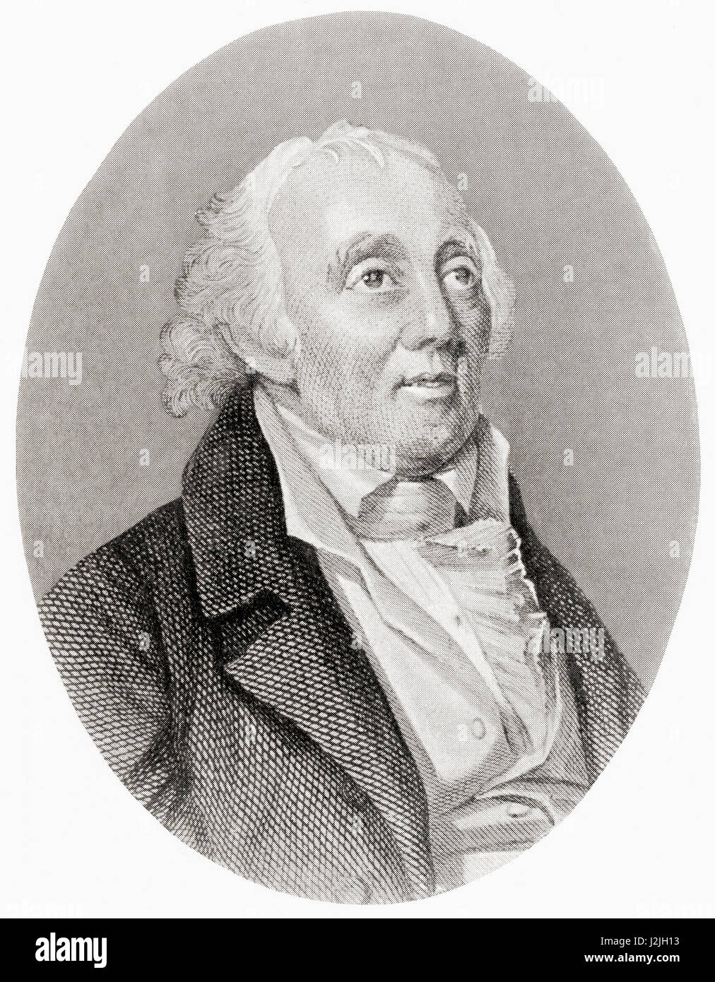 François Huber, 1750 – 1831.  Swiss naturalist.  From Hutchinson's History of the Nations, published 1915. Stock Photo