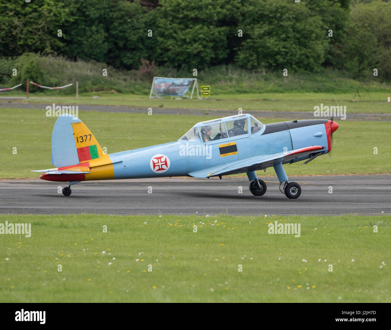 DHC1 Chipmunk 22 1377 G-BARS at North Weald Airfield Stock Photo