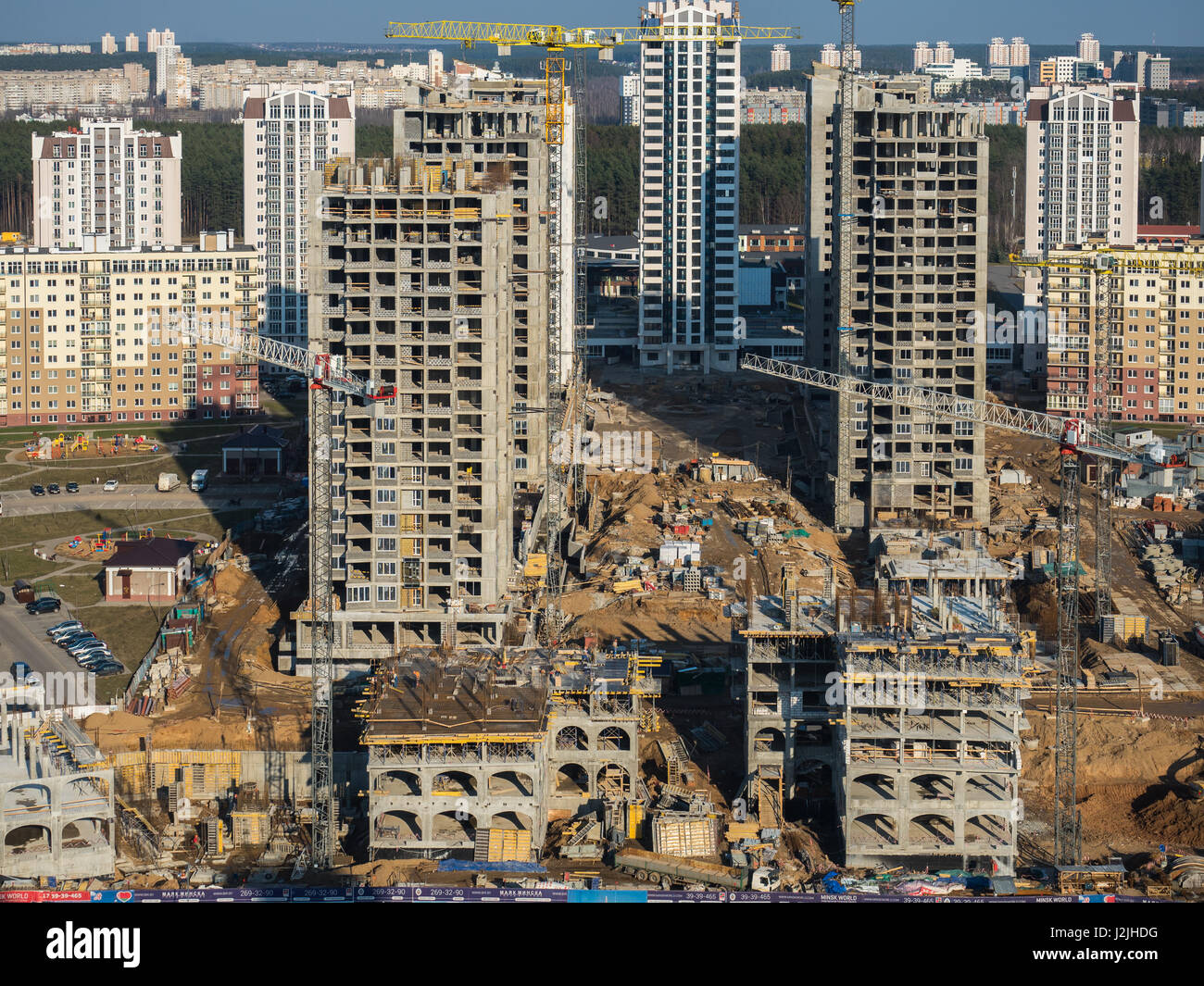 construction site on which to build high-rise buildings Stock Photo - Alamy