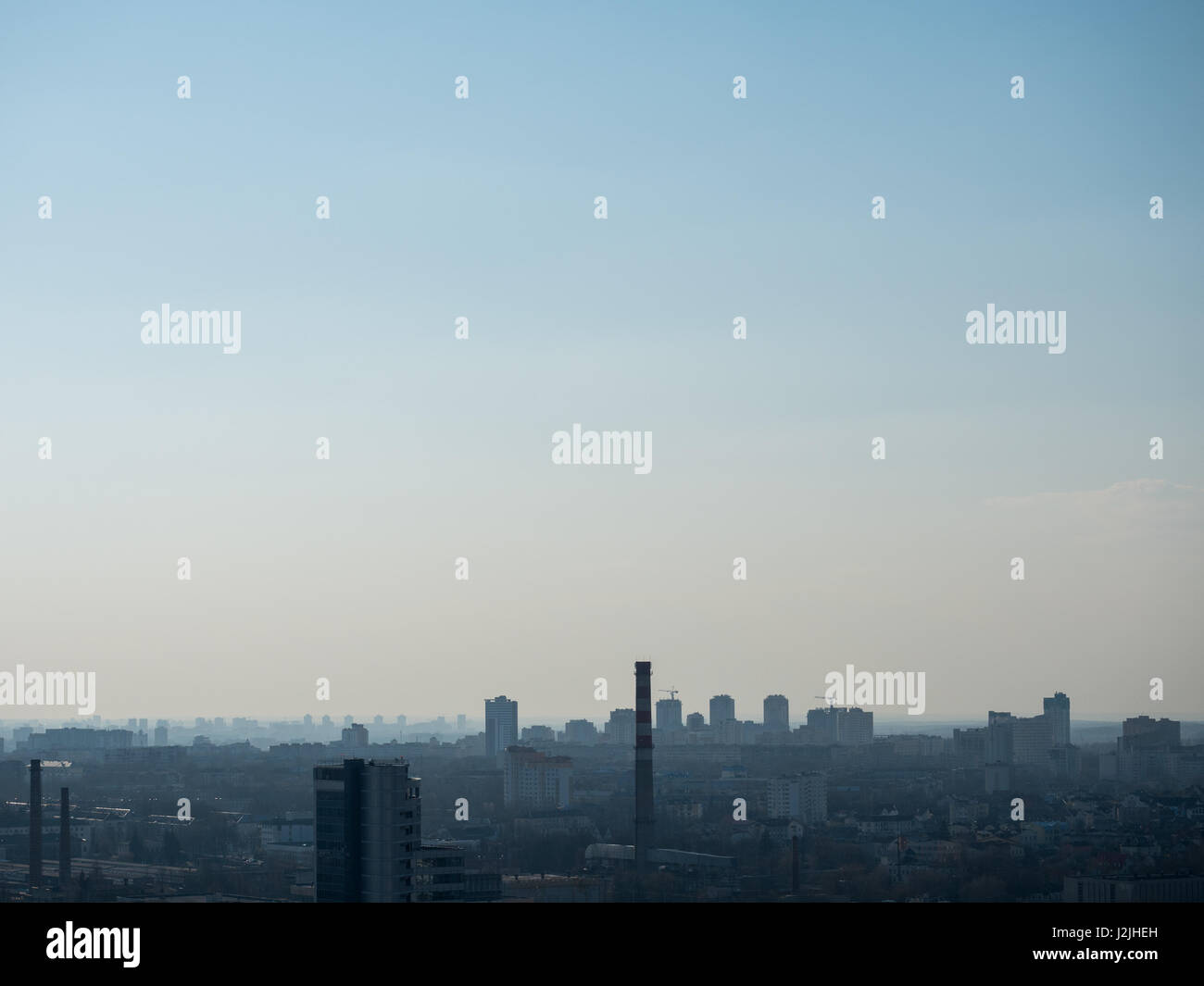City from Bird's Perspective. Minsk, Repablic of Belarus. Stock Photo