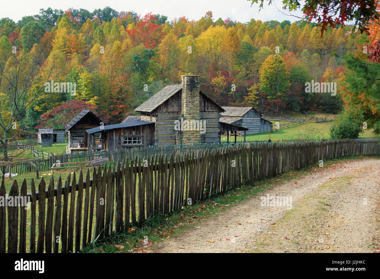 Pioneer farm, Twin Falls State Park, Mullens, West Virginia Stock Photo