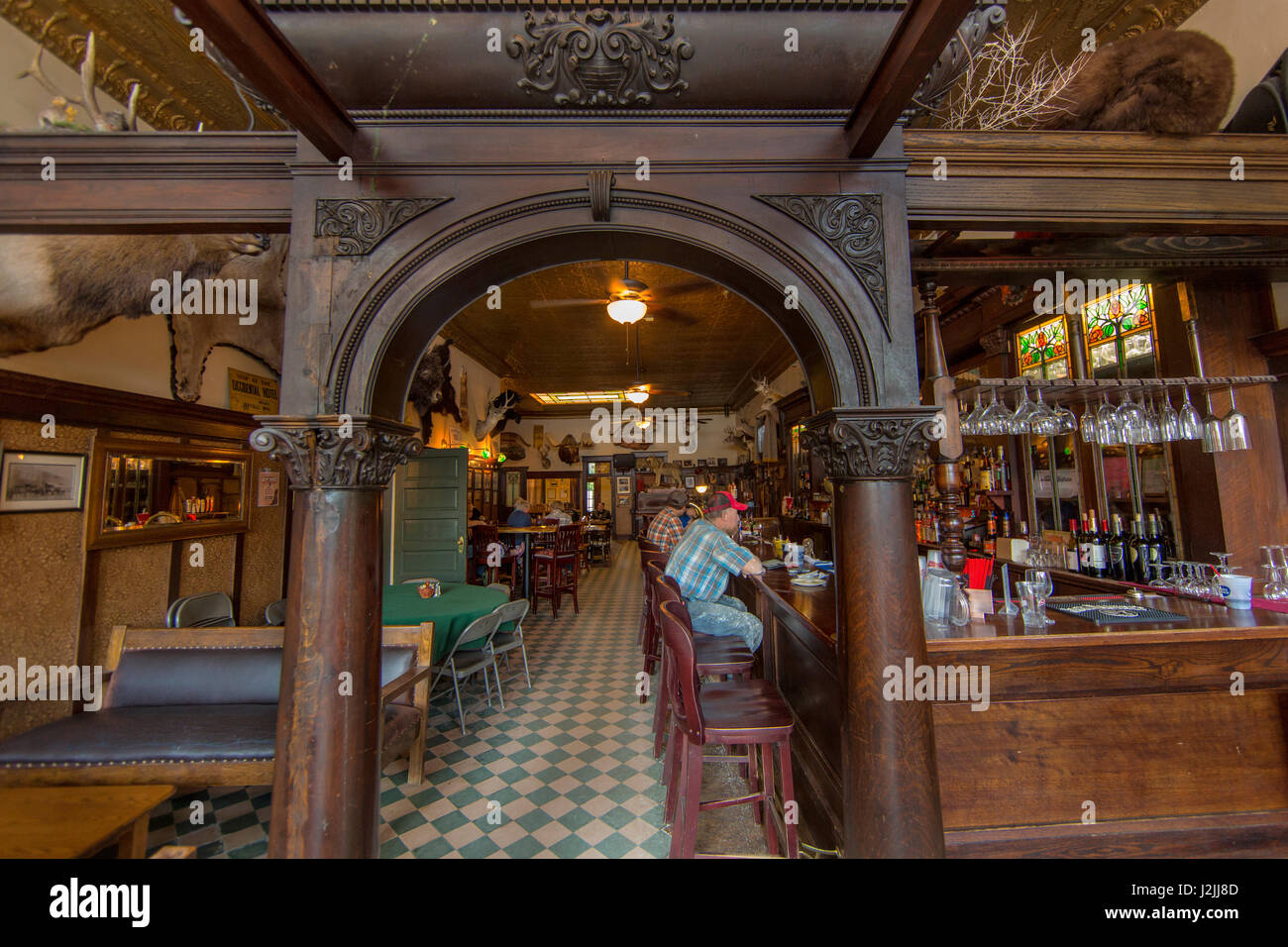 Historic Occidental Bar in downtown Buffalo, Wyoming, USA Stock Photo