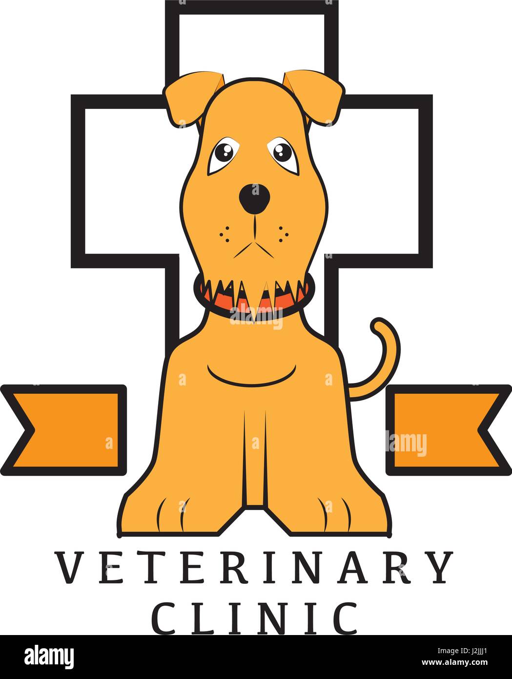 veterinary logo with text space for your slogan / tagline, vector