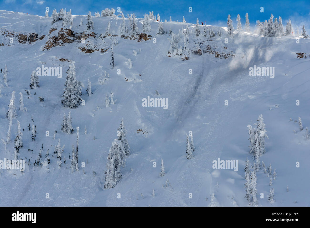 Explosive hand charge to trigger and control avalanche at Grand Targhee