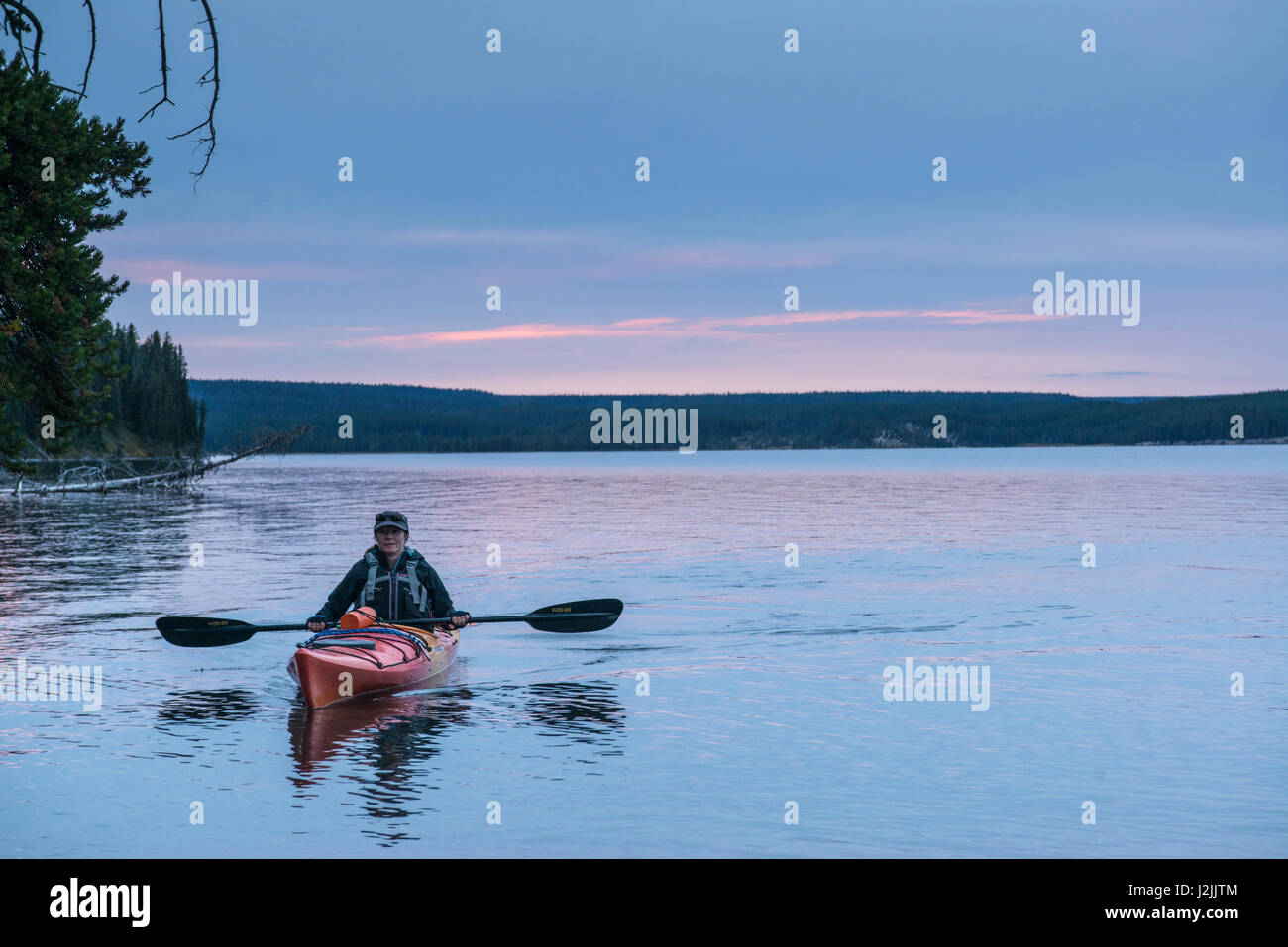 Kayaking in Yellowstone National Park (Large format sizes available