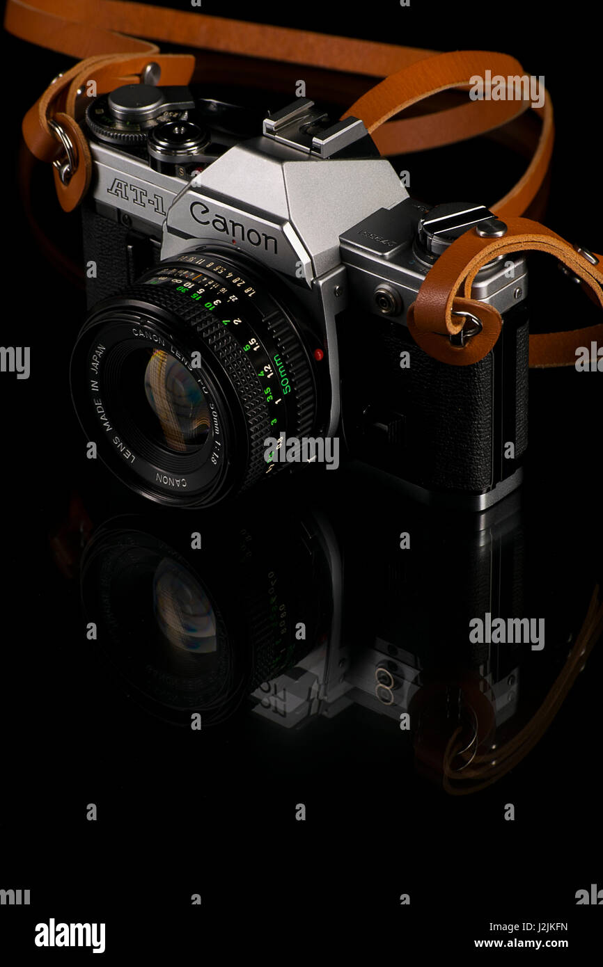 Old Canon AT1 SLR Analogue Film Camera Stock Photo Alamy